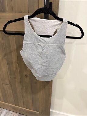 Senita Athletics Light Gray Racerback Sports Bra
